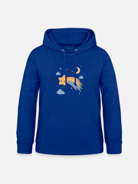 Süße Sternschnuppe mit Regenbogen - Frauen Hoodie - Royalblau