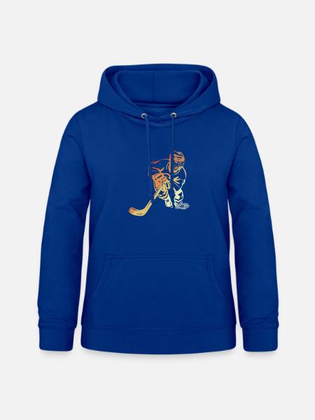 Eishockeyspieler Retro - Frauen Hoodie - Royalblau