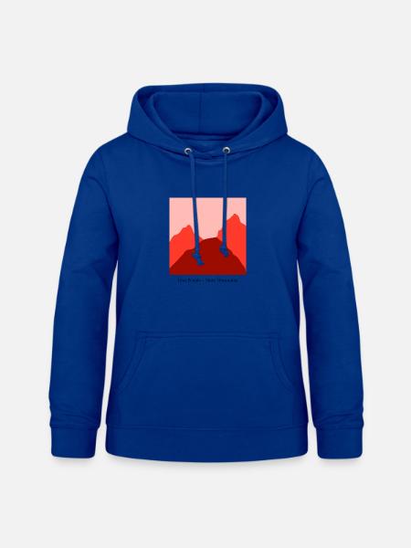 Rote Berglandschaft im Sonnenuntergang - Frauen Hoodie - Royalblau