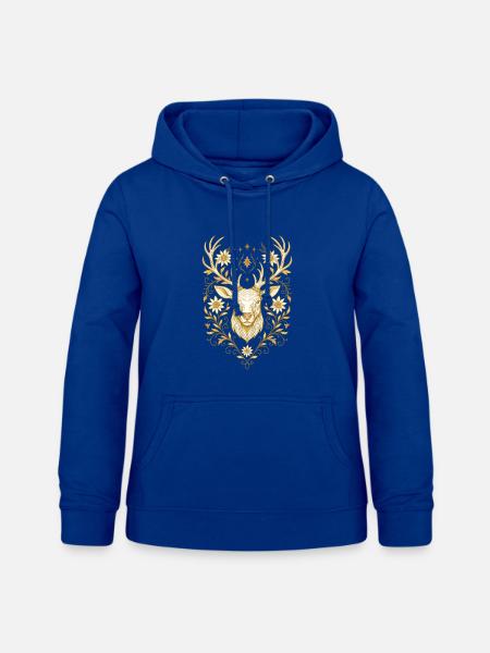 Edler Hirschkopf - Volksfest & Waldliebe - Frauen Hoodie - Royalblau
