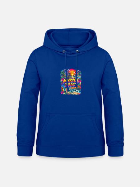Myrtle Beach Neon Graffiti Strand - Frauen Hoodie - Royalblau