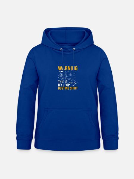Crop Duster Flugzeug Pilot - Frauen Hoodie - Royalblau