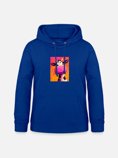 Kuh - Frauen Hoodie - Royalblau