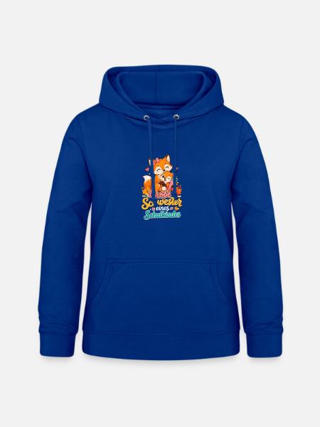 Große Schwester Schultüte Fuchs - Frauen Hoodie - Royalblau