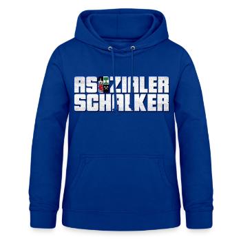 Asozialer Schalker | Gelsenkirchen Schalke - Frauen Hoodie - Royalblau - Vorne - AI Model Female 172 light (172cm)