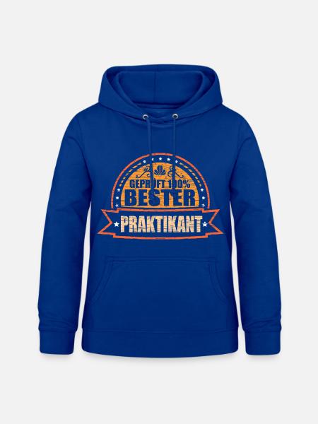 Geprüft 100% Bester Praktikant - Frauen Hoodie - Royalblau