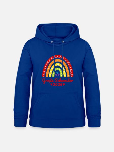 Große Schwester 2026 Regenbogen - Frauen Hoodie - Royalblau