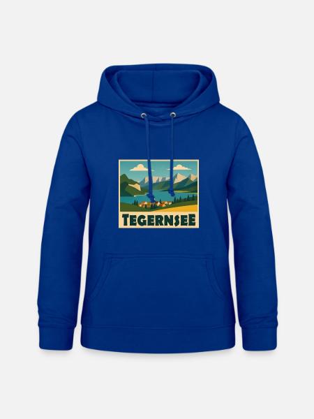 Tegernsee Minimal - Frauen Hoodie - Royalblau
