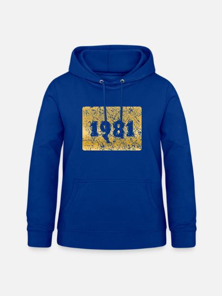 1981 - Frauen Hoodie - Royalblau