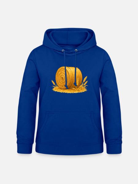 Goldenes Heuballen Motiv - Frauen Hoodie - Royalblau
