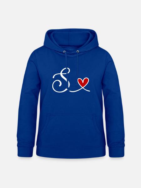 S Initiale mit Herz - Frauen Hoodie - Royalblau