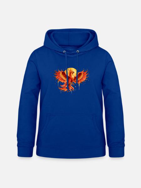 Feuerphönix Aquarell - Frauen Hoodie - Royalblau