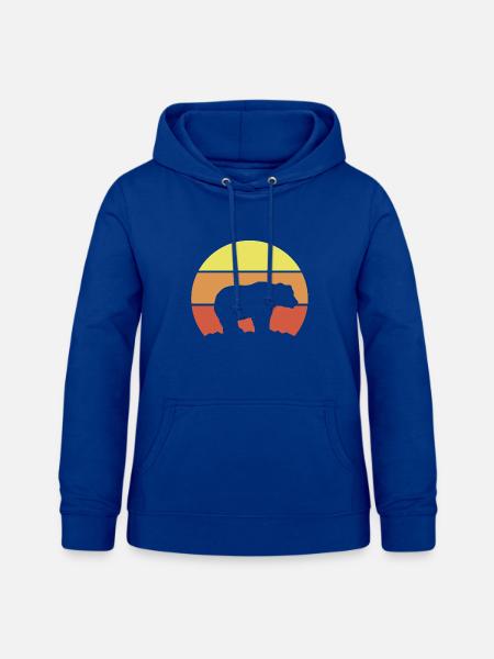 Bären Silhouette Retro Style - Frauen Hoodie - Royalblau