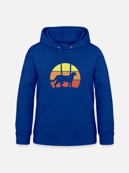 Gepard Retro Style - Frauen Hoodie - Royalblau
