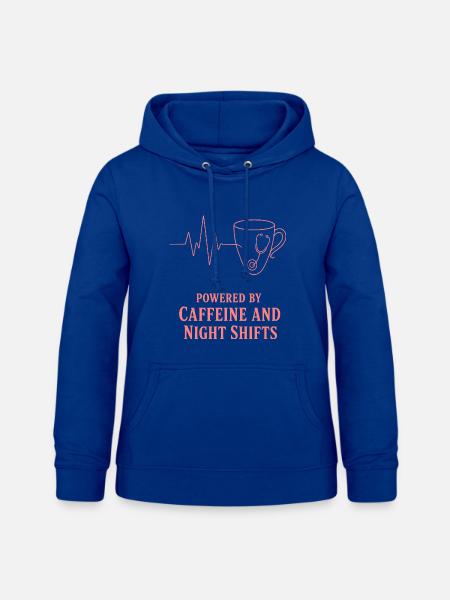 Kaffeeherz für Nachtschichthelden - Frauen Hoodie - Royalblau