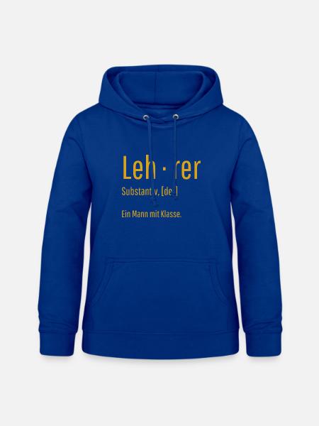 Lehrer Substantiv Definition Schule Geschenk - Frauen Hoodie - Royalblau