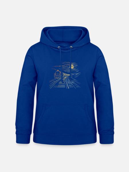 Eisenbahn Retro Stil - Frauen Hoodie - Royalblau