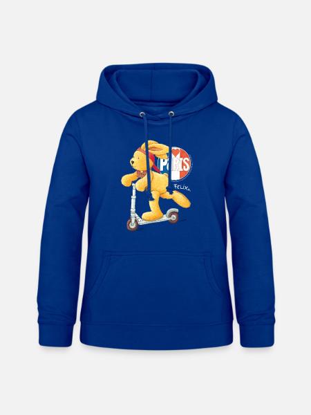 Felix der Hase liebt Paris - Frauen Hoodie - Royalblau