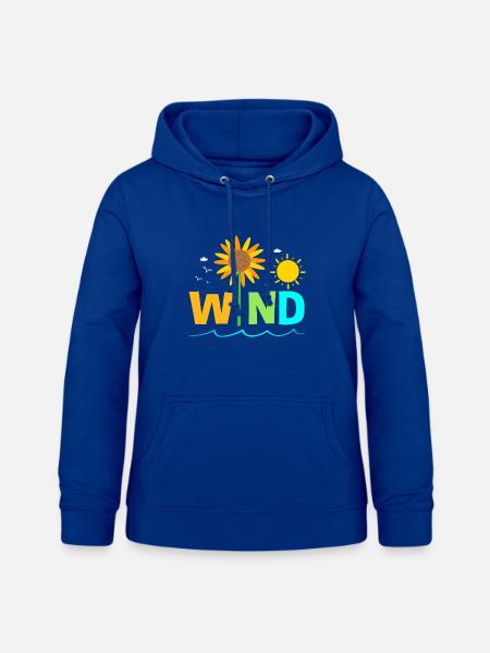 Windrad Windenergie Windkraft - Frauen Hoodie - Royalblau