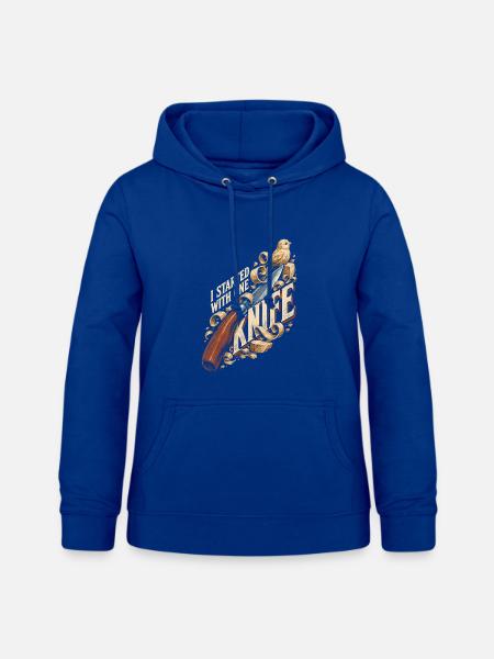 Holzschnitzerei Schnitzen Holzschnitzen - Frauen Hoodie - Royalblau