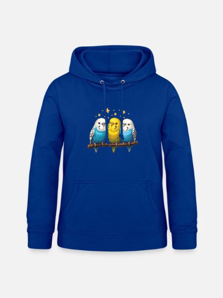 Wellensittiche Sterne - Frauen Hoodie - Royalblau