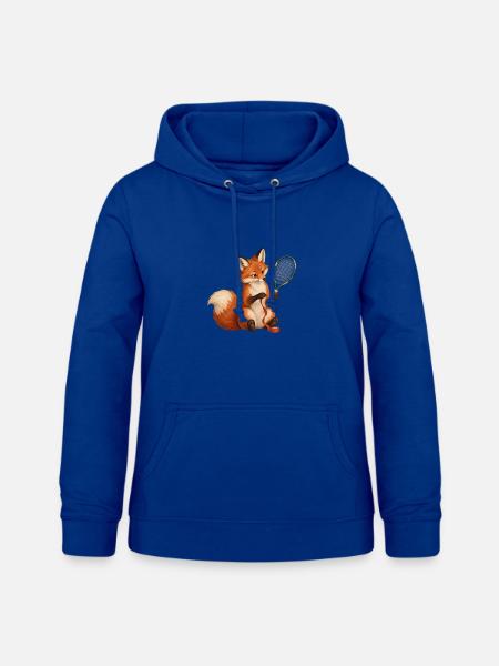 Fuchs wickelt ein Tennisgriffband - Frauen Hoodie - Royalblau