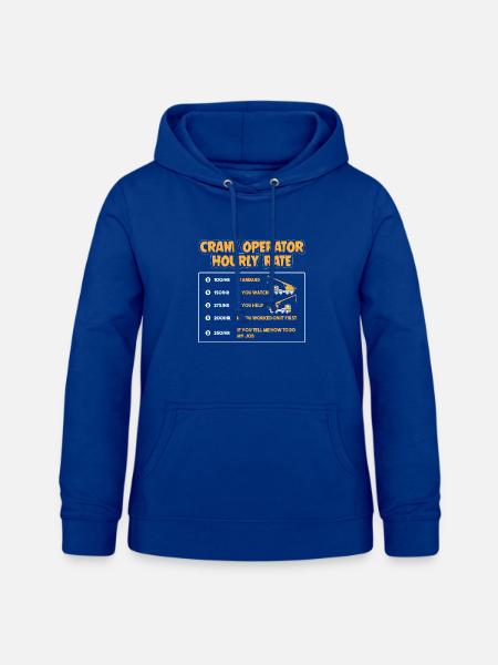 Kranführer Kran - Frauen Hoodie - Royalblau