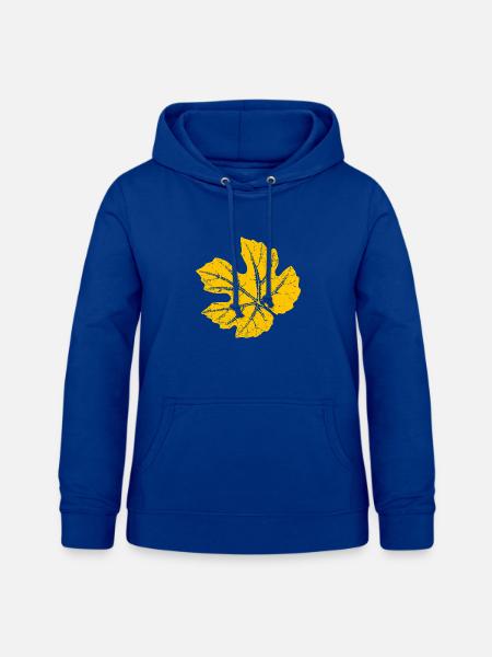 Weinblatt / Blatt Weinrebe - Botanisch - Frauen Hoodie - Royalblau