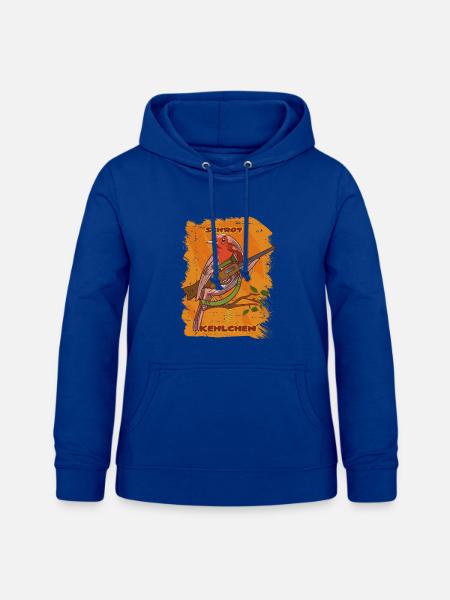 Lustiger Rotkehlchen Vogel - Frauen Hoodie - Royalblau