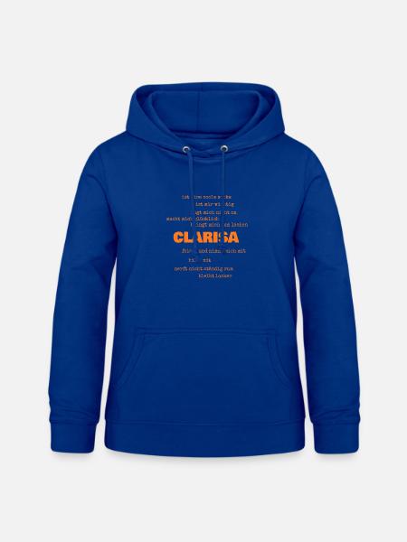 Sprueche Clarisa - Frauen Hoodie - Royalblau