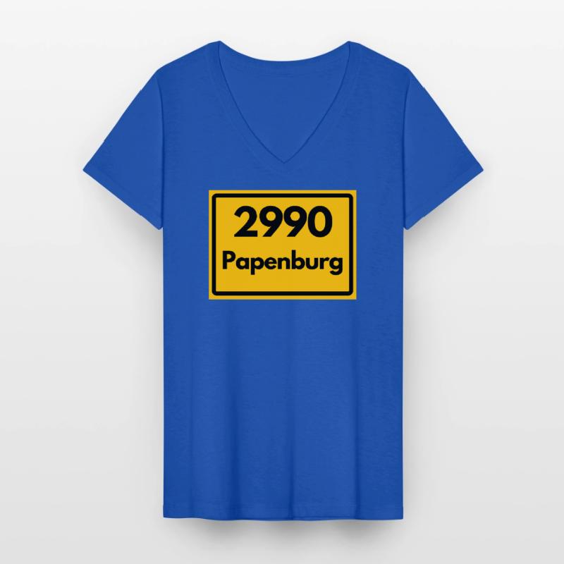 OLD POSTCODE POSTCODE RETRO 2990 PAPENBURG Women's V-neck T-shirt
