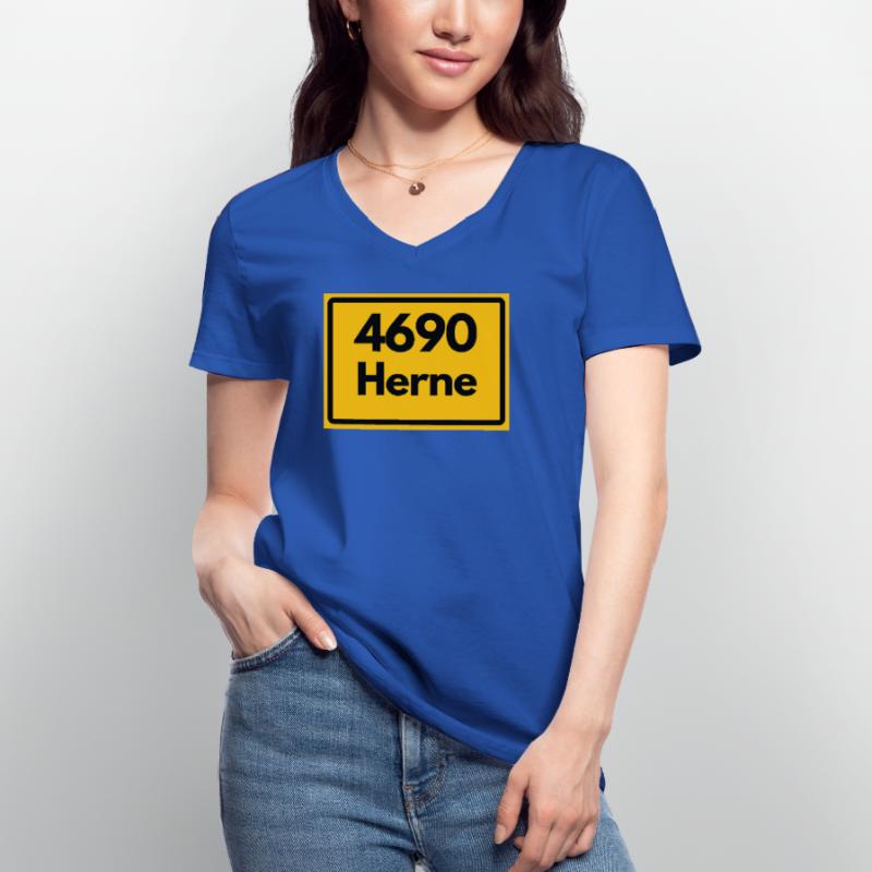 OLD POSTCODE POSTCODE RETRO 4690 HERNE – NRW Women's V-neck T-shirt