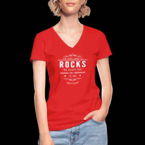 Vintage Rocks Label - Klassiek vrouwen T-shirt met V-hals