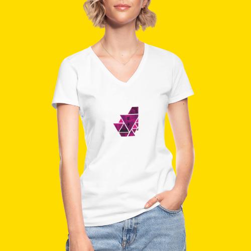 Crystal triangles - T-shirt classique col V Femme