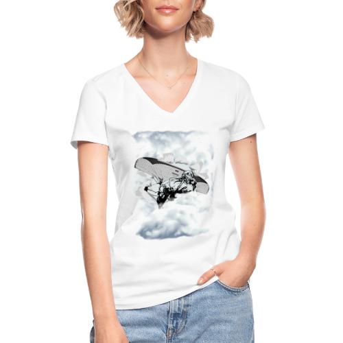 You can fly. Paragliding in the clouds - Classic Women's V-Neck T-Shirt