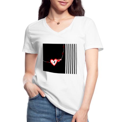 Aiguilles de machine à coudre, tissu de piquage, piquage - T-shirt classique col V Femme