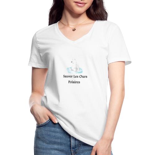 Sauver Les Ours Polaires - T-shirt classique col V Femme
