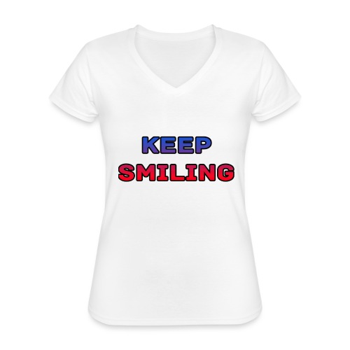 NEW keep smiling Mrspidey - Classic Women's V-Neck T-Shirt