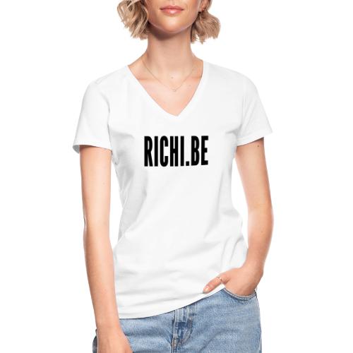 RICHI.BE - Klassisches Frauen-T-Shirt mit V-Ausschnitt