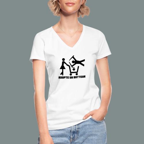 Adopte un batteur - idee cadeau batterie - T-shirt classique col V Femme