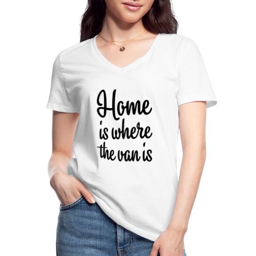 camperhome01b - Klassisk T-skjorte med V-hals for kvinner