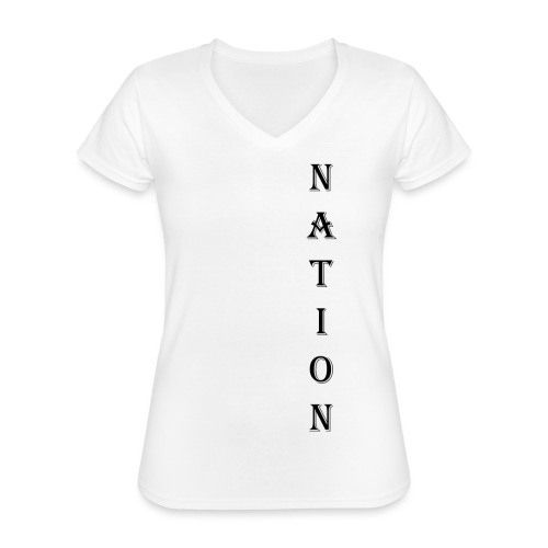 Nation - Klassiek vrouwen T-shirt met V-hals