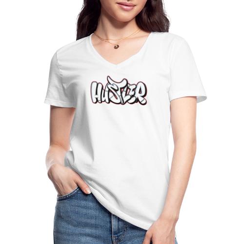 Hustler - Klassisk dame T-shirt med V-udskæring