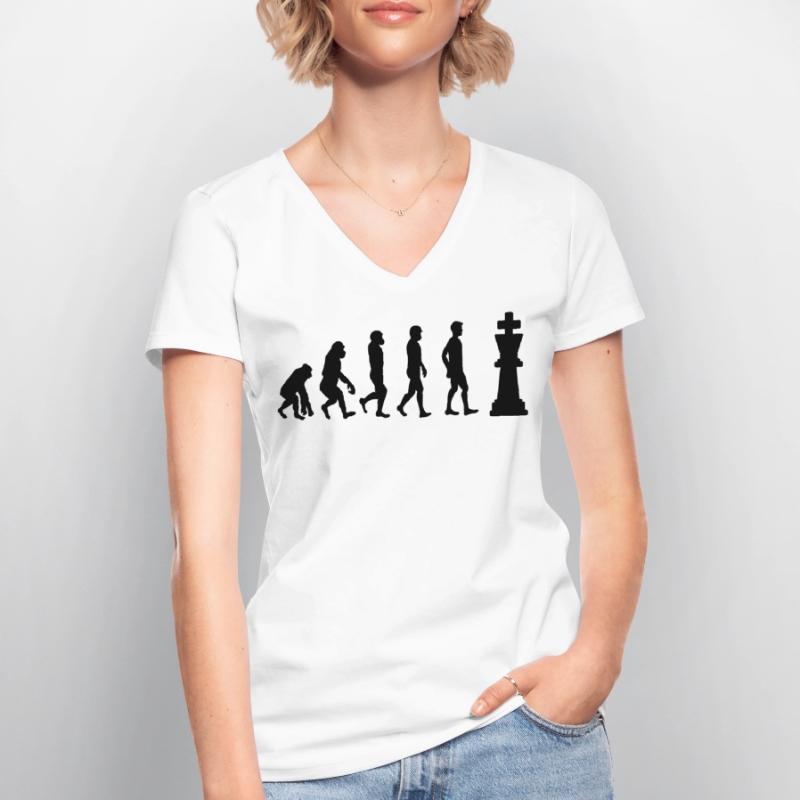Chess evolution Women's V-neck T-shirt