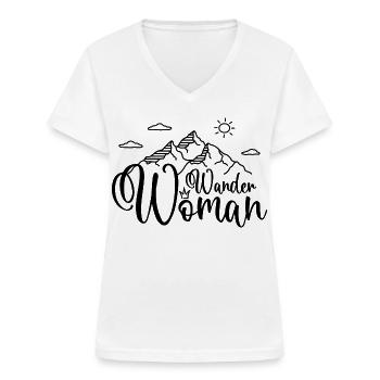 Wander Woman - Frauen-T-Shirt mit V-Ausschnitt - Weiß - Vorne - Lela (165cm)