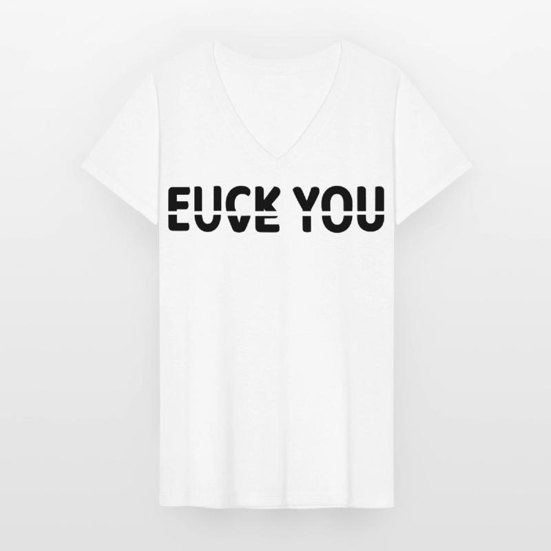 Ob ich dich liebe oder nicht # Frauen-T-Shirt mit V-Ausschnitt