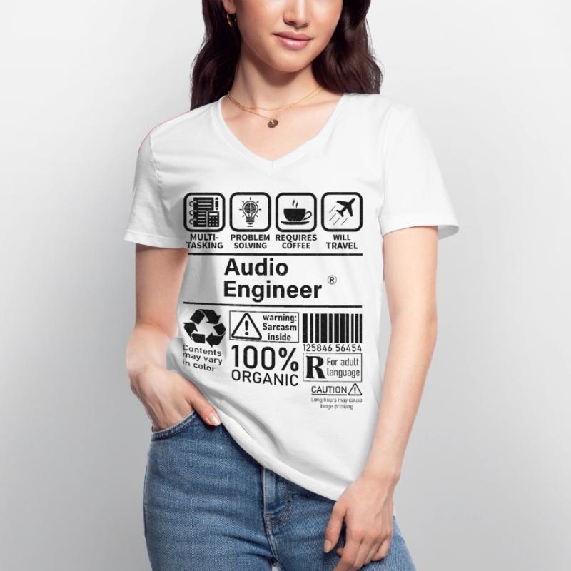 Audio Engineer multi tasking problem solving Frauen-T-Shirt mit V-Ausschnitt