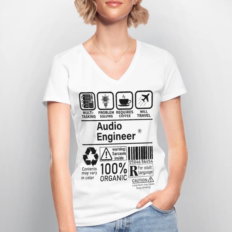 Audio Engineer multi tasking problem solving Frauen-T-Shirt mit V-Ausschnitt