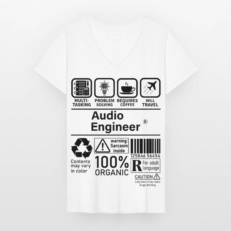 Audio Engineer multi tasking problem solving Frauen-T-Shirt mit V-Ausschnitt