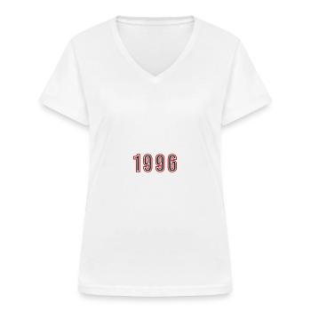 1996 Year Number - Women's V-neck T-shirt - white - Front - Lela (165cm)